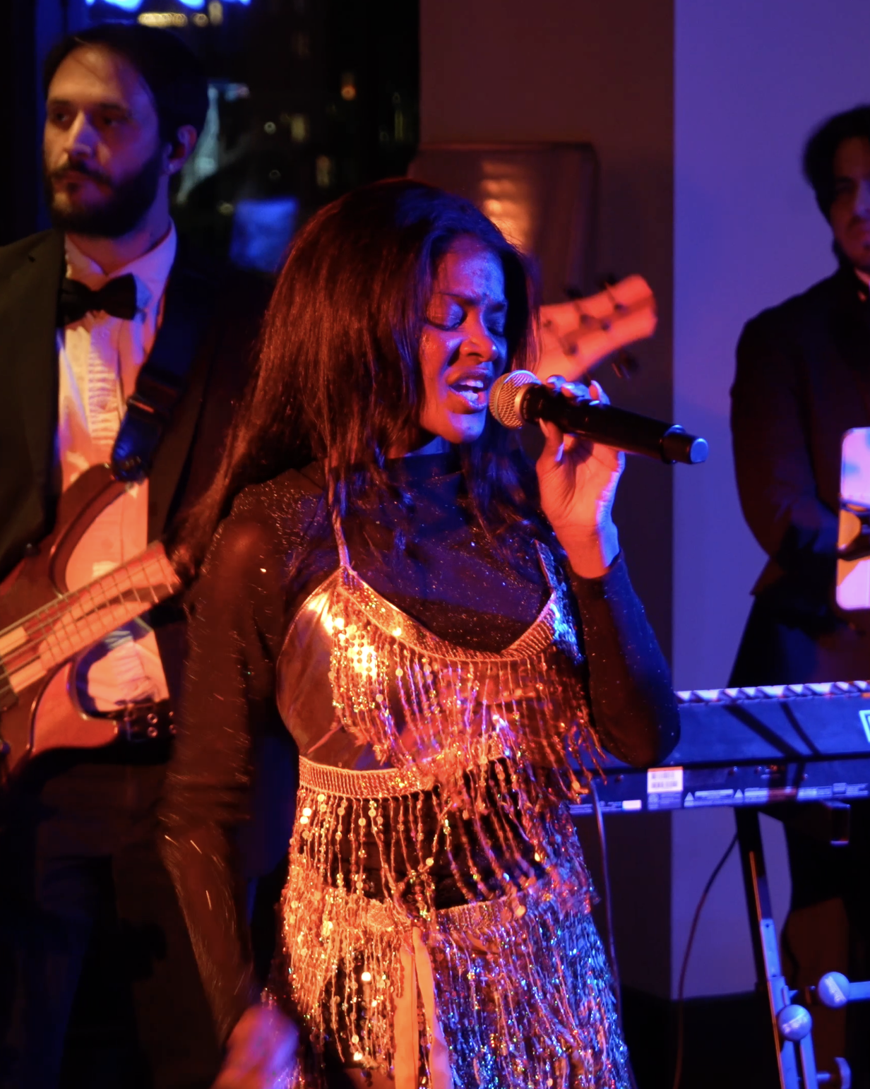 Aaliyah Shambe performing at the Beach & Boujie Summer Bash